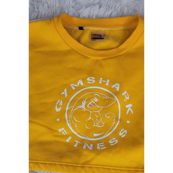 Gymshark Womens Yellow Crop Sweatshirt Size Med Athletic - Picture 6 of 14